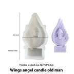 Prayer candle silicone mold featuring heavenly wing design