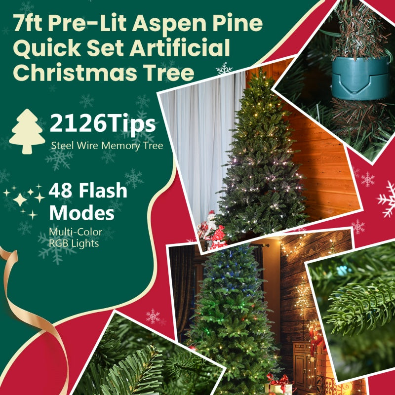 Partially decorated 7ft Christmas tree with mixed PE/PVC branches in a living room