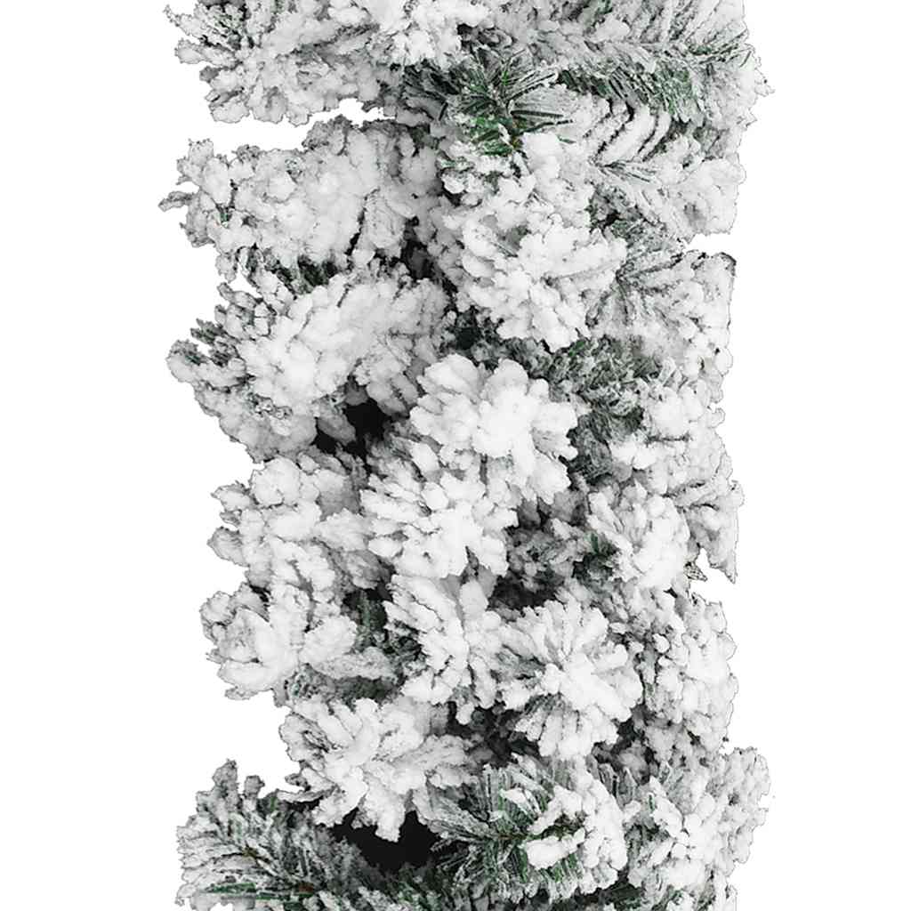 Festive Christmas garland with snow effect for holiday home decoration