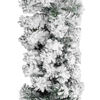 Festive Christmas garland with snow effect for holiday home decoration