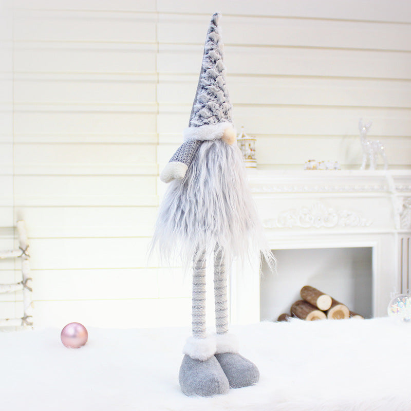 Christmas plush doll in pink for window display