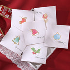Beige vintage-style Christmas greeting card ready for gifting