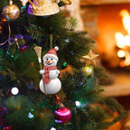 Snowman hanging pendant close-up view