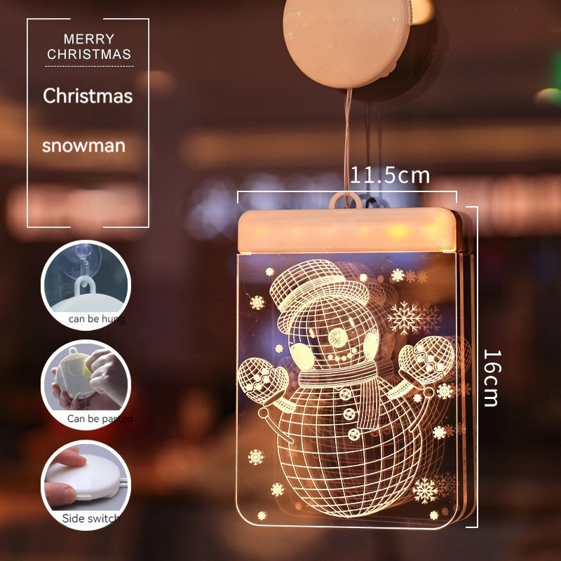 LED cross pendant light for Christmas window decoration with soft illumination