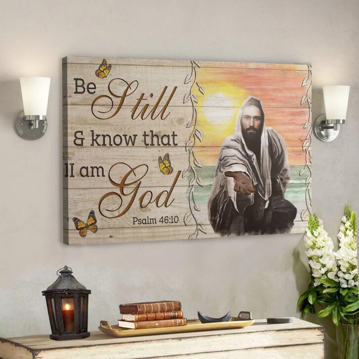 Fashionable simple canvas art displayed in a bright living room setting