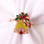 Compact red Christmas napkin ring for holiday dinner parties