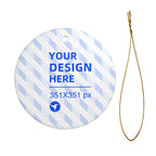 Ceramic round pendant with star tile on display