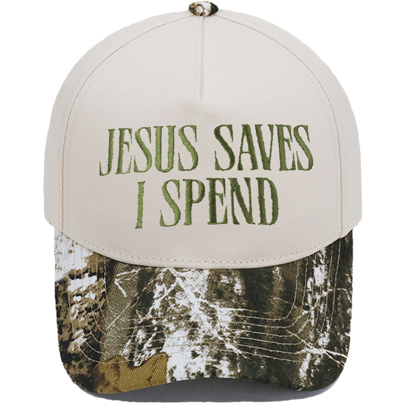 Jesus Saves I Spend Embroidered Trucker Hat Secondary image