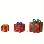 Waterproof LED Christmas gift boxes for indoor outdoor decoration