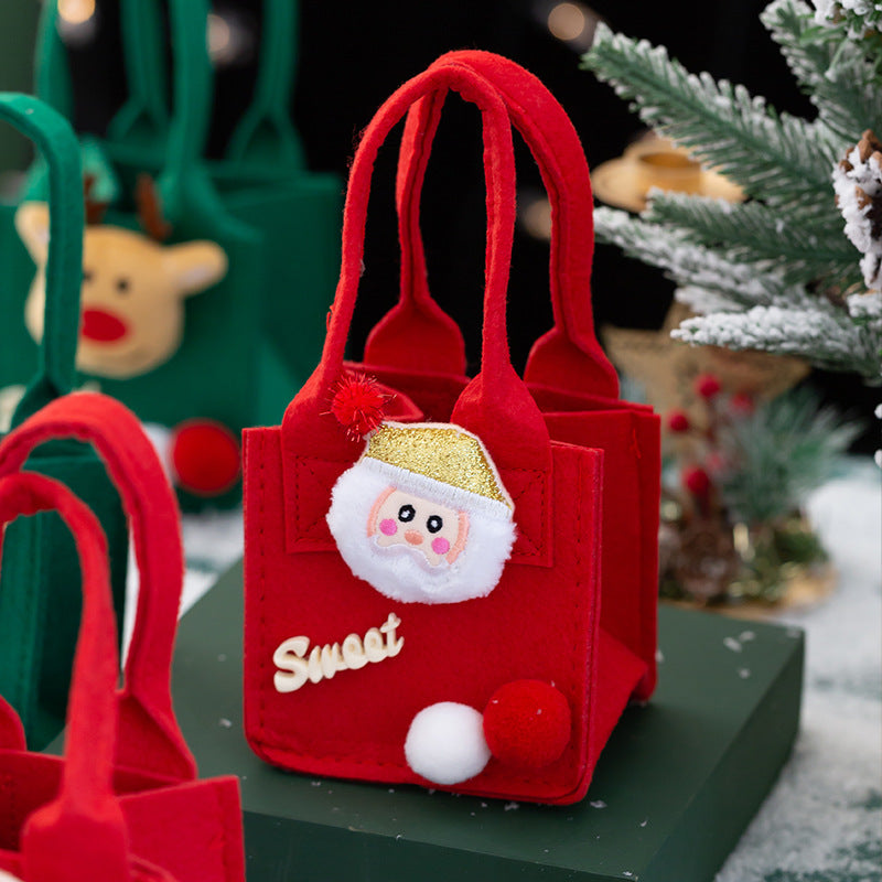 Set of Christmas gift boxes in three sizes for holiday presents