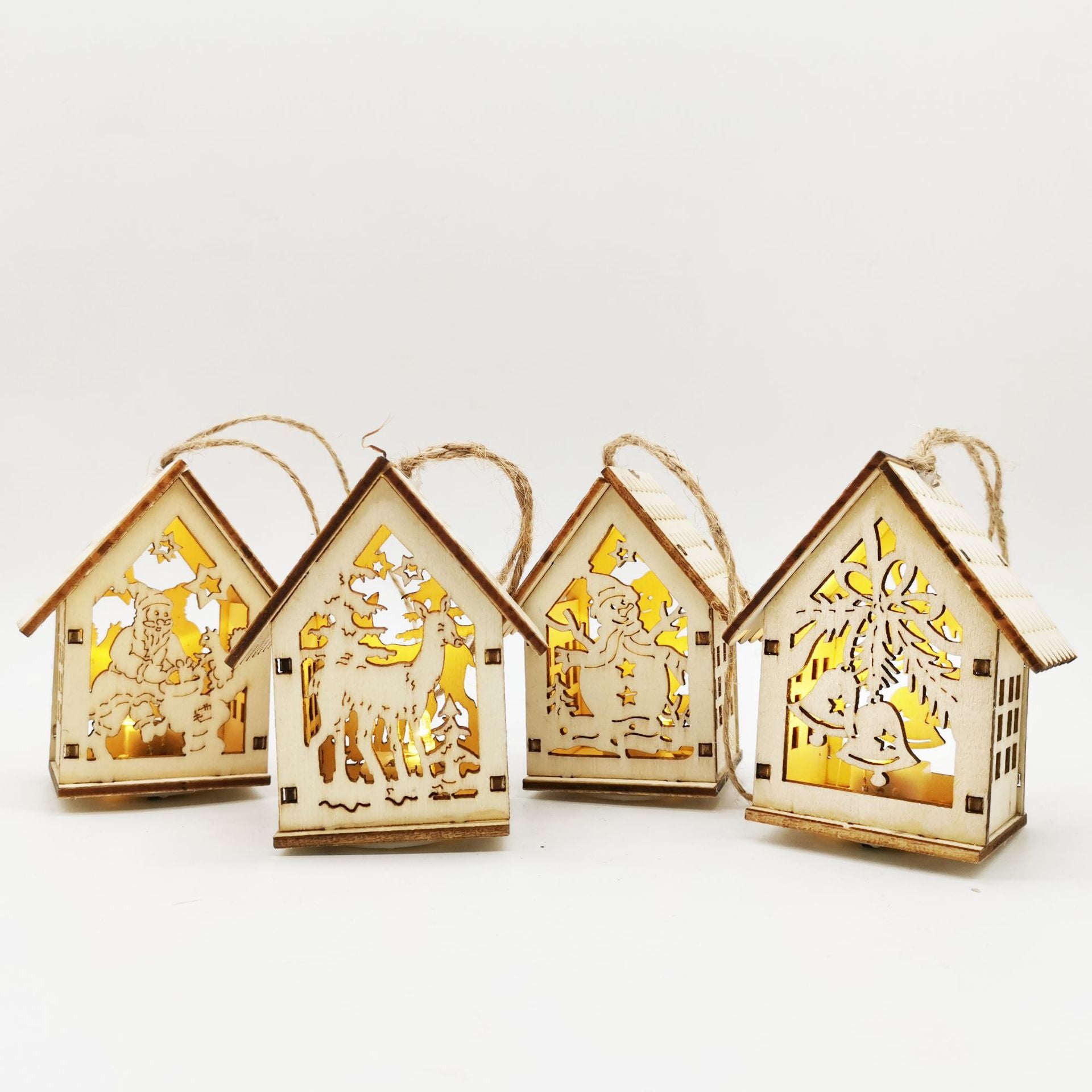 Christmas Small House Boxwood Decorations Secondary image