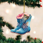 Acrylic pendant Christmas ornament showcasing holiday spirit and faith-inspired design