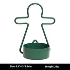 Red gingerbread man candlestick decoration for Christmas home