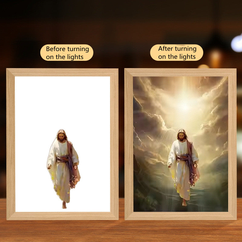 Jesus LED Light Painting Wall Art Secondary image
