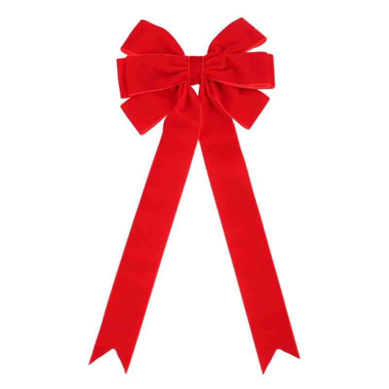 Christmas Tree Bowknot Garland Pendant hanging naturally with soft lighting