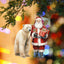 Old Man and Polar Bear Christmas pendant hanging on tree