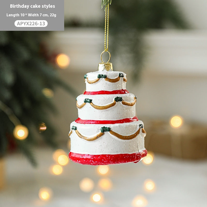 Painted Plastic Christmas Tree Ornament Set - Festive Holiday Decorations - Christian Jewelry