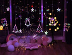 Close-up of glowing pendant night light bulbs