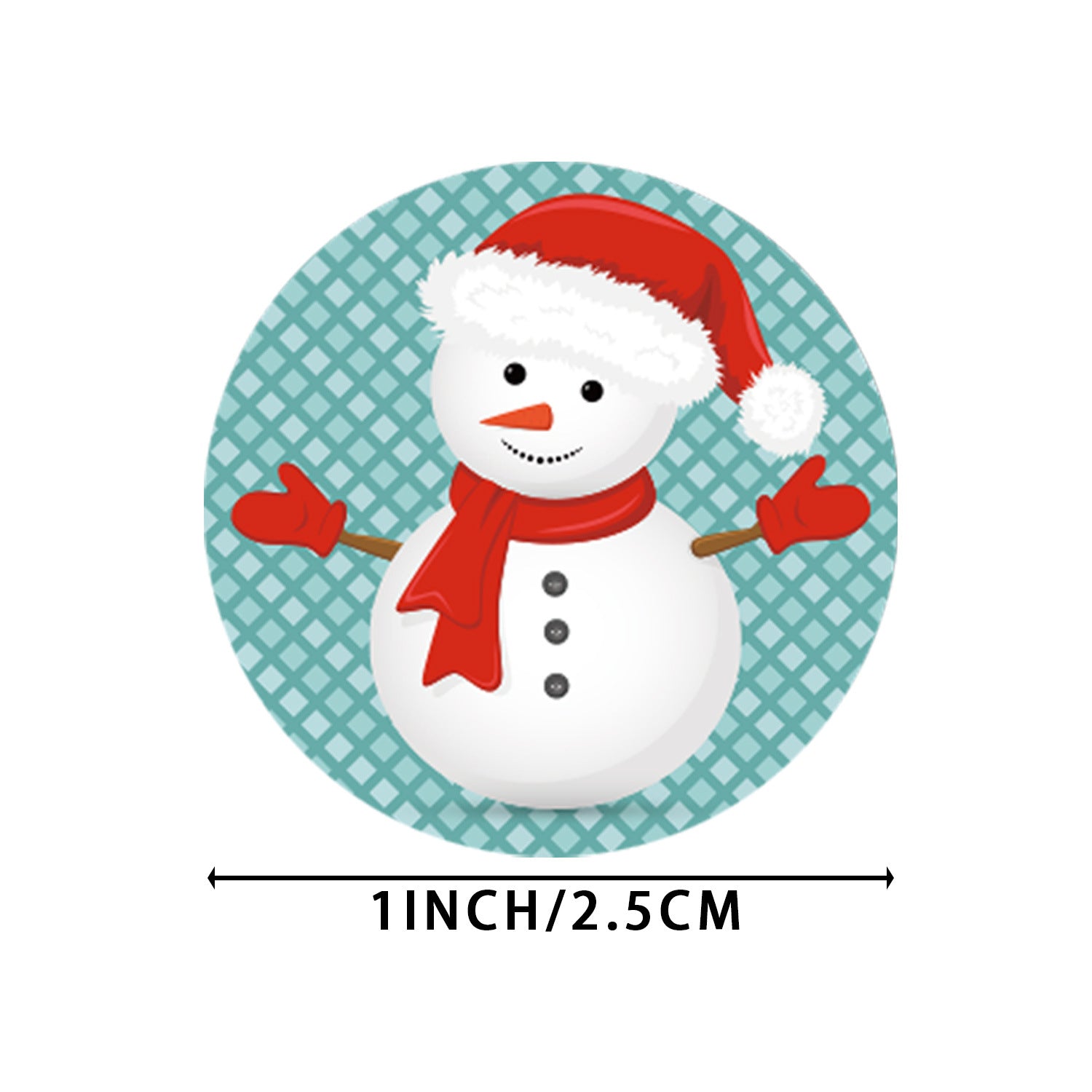 Festive Christmas stickers on envelope for holiday mailing
