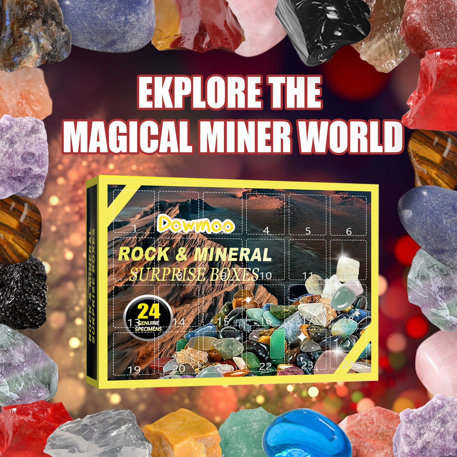 Christmas themed educational collectible for young geology enthusiasts