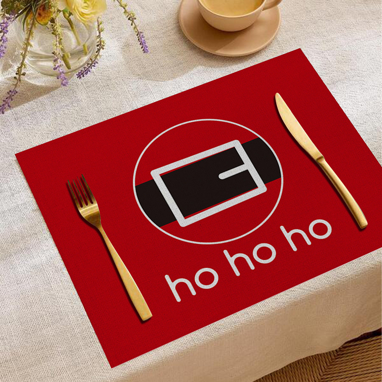 Holiday placemat for Christian home table settings