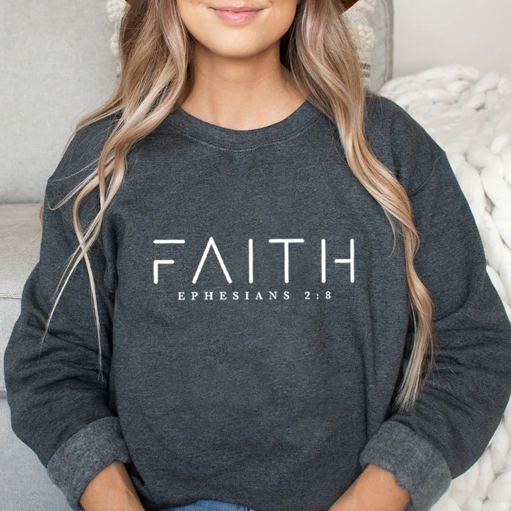 Faith Bible Verse Pullover Sweatshirt - Christian Apparel - Christian Apparel