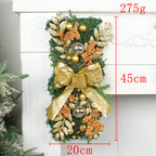 Blue glowing upside down tree Christmas door hanger decoration