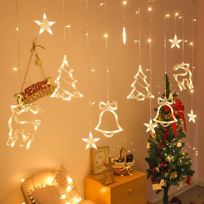 Romantic warm glow from pendant night light in dark ambiance