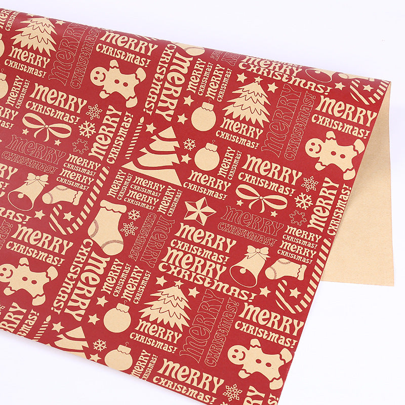 Kraft paper sheets for holiday gift presentation