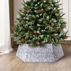 Red sequin Christmas tree skirt festive holiday home decor