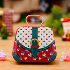 Christmas handbag candy box with festive holiday design for seasonal decor