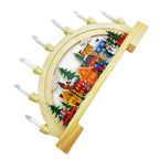 Holiday bridge lamp decoration with warm ambient glow
