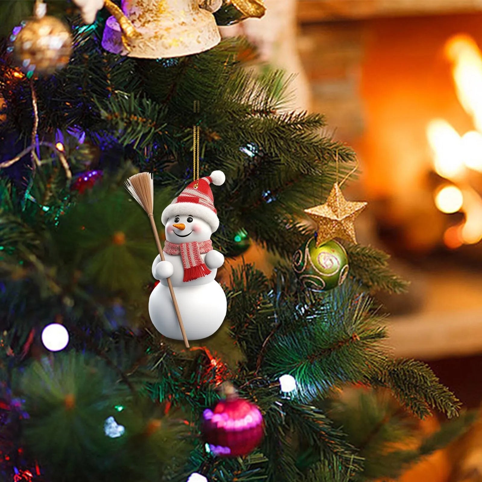 Christmas snowman pendant for tree