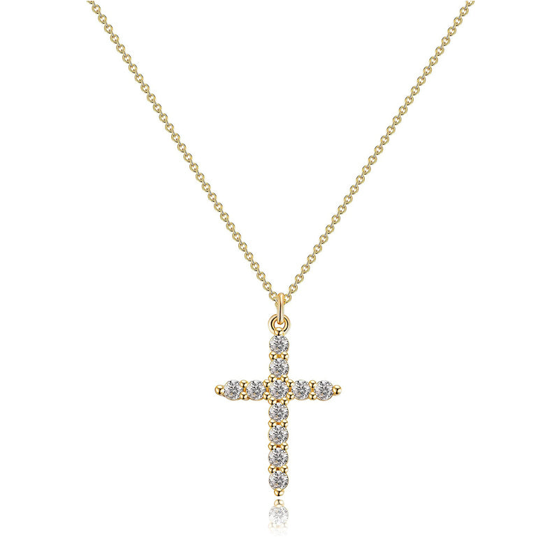 Cross pendant necklace styled as a meaningful gift