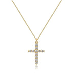 Cross pendant necklace styled as a meaningful gift