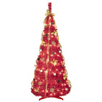 Christmas tree ornaments and decorative elements close-up view