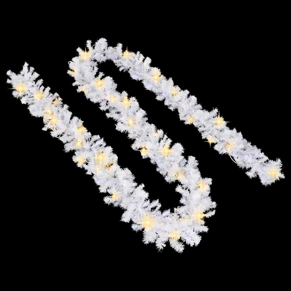 LED Christmas garland showing steady light effect