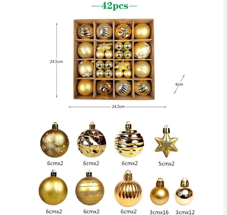Variety of painted Christmas ball pendants showing different sizes