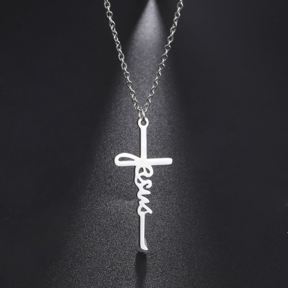 Jesus Cross Pendant Necklace - Christian Jewelry - Christian Jewelry