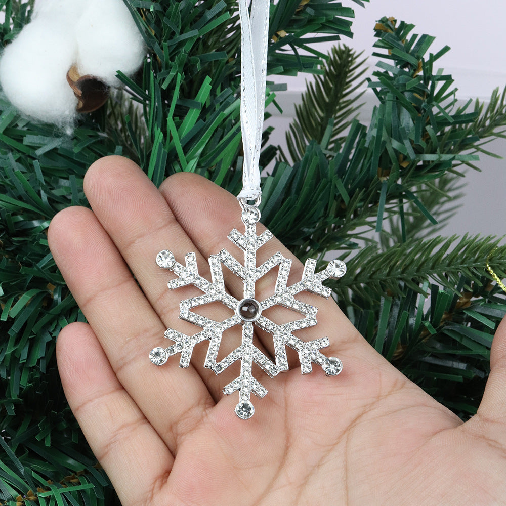 Pink snowflake pendant ornament for Christmas and devotion