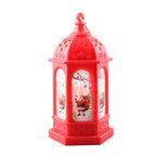 Hexagonal white snowman Christmas night lamp ornament for holiday home