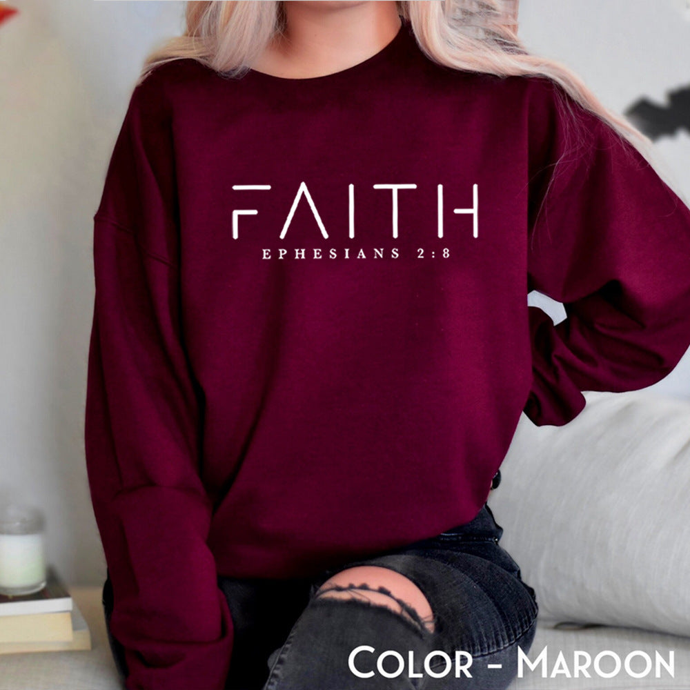 Faith Bible Verse Pullover Sweatshirt - Christian Apparel - Christian Apparel