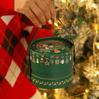 Christmas side round red gift box for seasonal celebrations