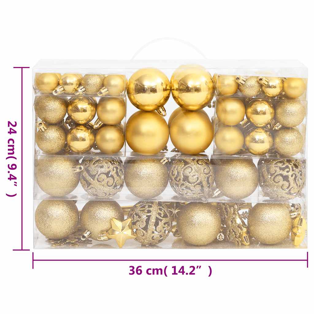 Festive golden ornament collection for the holidays