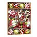 Creative Christmas Painted Decoration Pendant Set featuring festive painted designs on plastic pendants