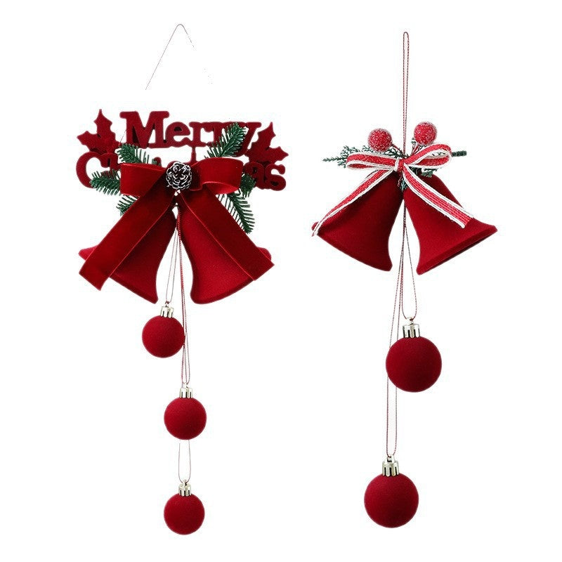 Holiday bell ornaments adding warmth to Christmas tree branches