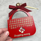 White fuel pump themed wooden Christmas hanging ornament