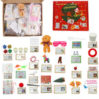 Detailed Christmas countdown calendar with daily compartments and elf theme