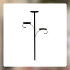 Close-up of ornate wrought iron candlestick for Christmas tree topper decoration
