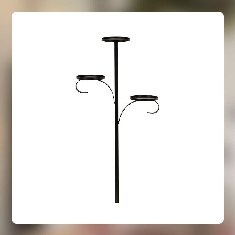 Close-up of ornate wrought iron candlestick for Christmas tree topper decoration